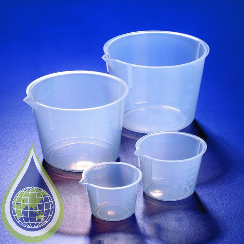 Azlon Beaker, Tapered, Moulded Graduations, Pp, 2000 Ml
