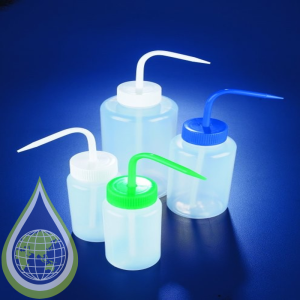 Azlon Wash Bottle, 250 Ml, Wide Neck, Red Pp Closure, Ldpe