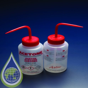 Azlon Wash Bottle, 500 Ml, Multi-Lingual Region 2 (No, Dk, Sw, En) Scandanavian Languages, Safety Venting, Wide Neck, Isopropanol, Blue Pp Closure, Ldpe