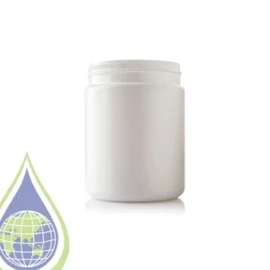 500ml White Plastic Round Jar 83mm Screw Finish